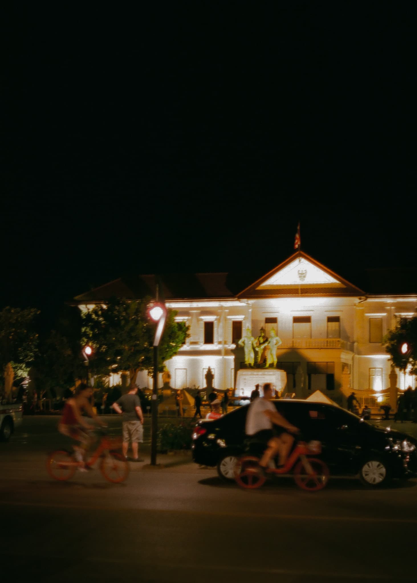 Chiangmai. Street, night. Chiangmai. Street, night.